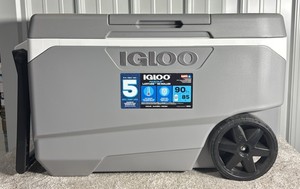 Igloo 90QT MaxCold Roller Cooler - MSRP $100
