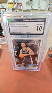 2023-24 OPTIC VICTOR WEMBANYAMA ROOKIE CARD GEM MINT 10