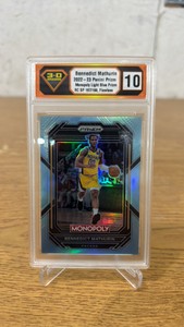 3-D Grading 10 2022 Prizm Monoploy Light Blue Bennedict Mathurin Rookie Serail #167199