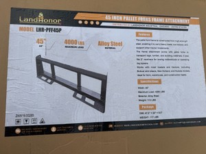 45 In Pallet Forks Frame Attachment  LandHonor  2026  Unused  LHR-PFF45P
