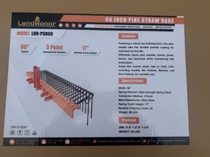 60 In Pine Straw Rake  LandHonor  2026  Unused  LHR-PSR60