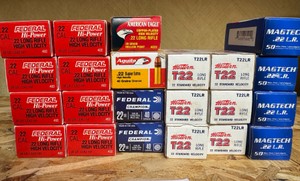 .22 LR Ammunition 1,050 Rounds Federal Aguila Western Magtech Misc Grain Hollow Point
