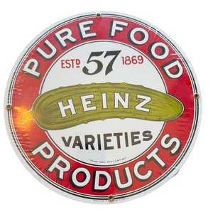 Sealed Ande Rooney Heinz Pure Food Metal Sign