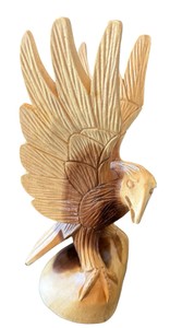 Hand Carved American Eagle Sculpture