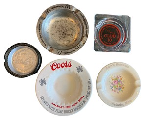 Collection of Five Vintage Ashtrays
