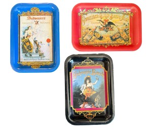 Set of Three Anheuser-Busch Budweiser Trays