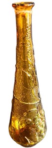 Tall Amber Glass Decanter