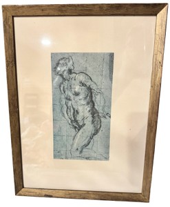 Vintage Male Sketch Framed Artwork