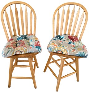 Pair of Oak 24 Bar Stools