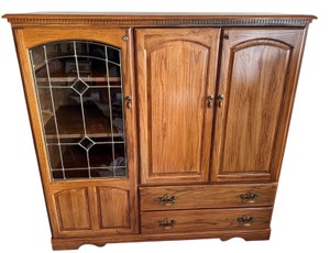 Solid Oak Entertainment Center
