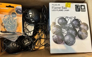 LED Flame Ball String Plug In Lights