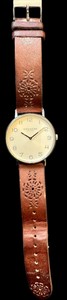 Womans Coach Watch with Brown Floral Band