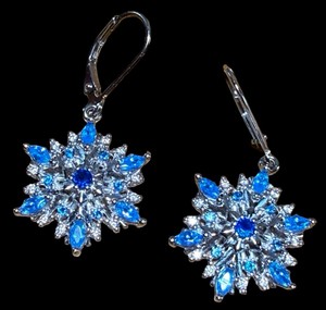 Sterling Silver Snowflake Earrings