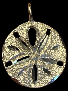 14K Yellow Gold Sand Dollar Pendant