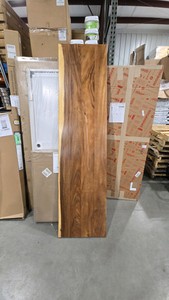 Hampton Bay 8 ft. L x 25 in. D Finished Saman Solid Wood Butcher Block Countertop in with Live Edge