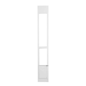 VEVOR 8.25 in. x 12.25 in. M White Pet and Dog Patio Door Insert for 76 in. to 81 in. Aluminum Sliding Glass Door