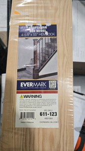 Stair Parts 55 in. x 4-58 in. Unfinished Hemlock Craftsman Box Newel Post for Stair Remodel