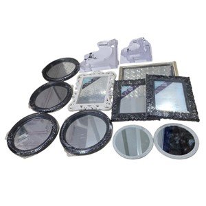 Mixed Decorative Mirror Lot  Round, Square and Framed Wall Mirrors