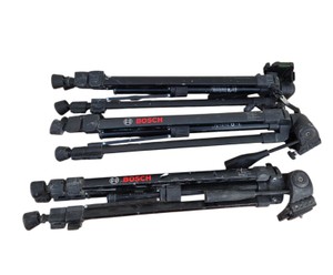 Lot of 3 Bosch Camera Tripods  Adjustable Black Tripod Stands
