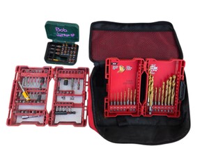 Milwaukee Drill Bit Sets with Driver Bit Assortment and Case