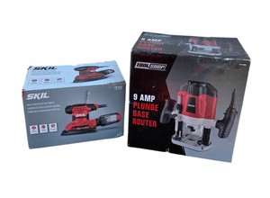 SKIL Multi-Finishing Sander and Tool Shop 9 Amp Plunge Base Router