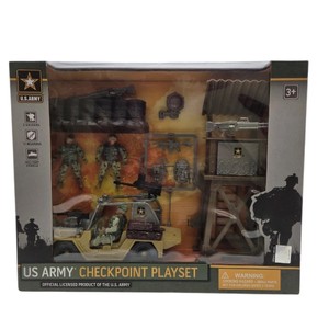 US Army Checkpoint Toy Playset WatchtowerVehicleSoldiersWeapons