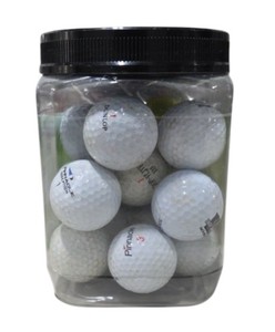 Golf Ball Lot in Plastic Jar - Mixed Brands