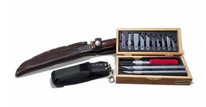 Western USA W36 Fixed Blade Knife, X-Acto Set and Multi-Tool