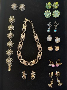 Vintage clip on earrings