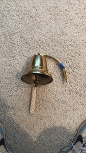 Solid Brass Heavy Bracket Ship Bell.