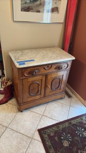 Vintage cabinet with marble top