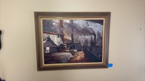 RARE John A. Noble oil on canvas painting 40 x 31
