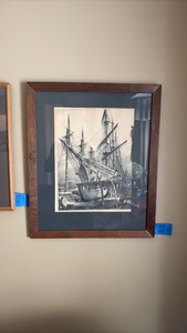 RARE 1959 Noble signed lithograph Watchman of the Dead, The Old Coal Docks
