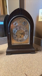 Mid-Century Seth Thomas Tambour Mantel Clock