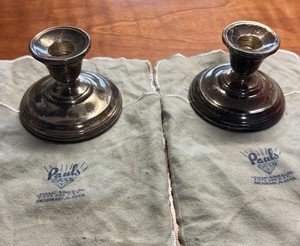 Weighted sterling Silver Candle Holders Set of 2
