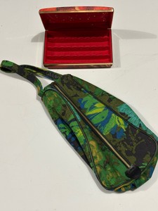 Vintage Travel Bag and Jewelry  Earring Box