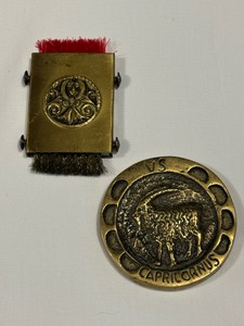 Vintage Shoe Brush & Brass () Medallion