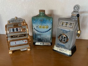 Jim Beam and Ezra Brooks Casino Theme Liquor Bottles