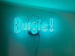 Vintage Burgie Burgermeister Neon Sign