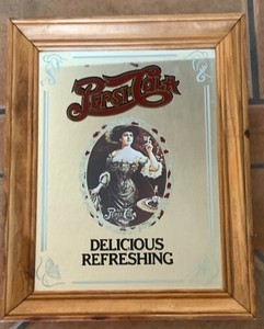Vintage Pepsi Mirrored Sign