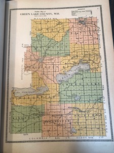 Antique 1914 Wisconsin Map Book Webb Publishing