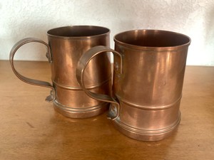Schlitz Solid Copper Mule Mugs