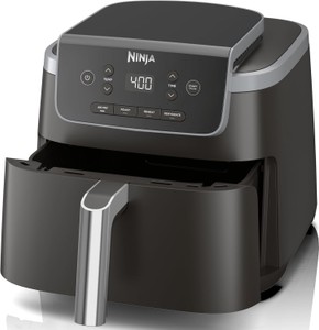 Ninja Air Fryer with Air Crisp  5 QT Capacity fits up to 4lbs of Fries  4-in-1 Pro Air Fry, Roast, Reheat, Dehydrate  400°F Max Temp  1750 Watts  WNonstick Basket & Crisper Plate  Retail $130