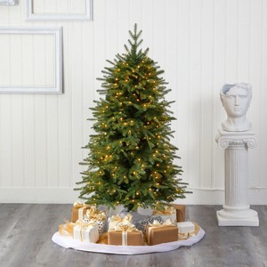 5 Vancouver Fir Natural Look Artificial Christmas Tree with 350 Clear LED Lights and 1354 Bendable Branches