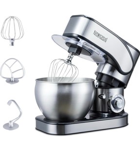 Stainless Steel Stand Mixer, 6-Speed Tilt-Head Mixer with 700W Powerful Motor, 7.4QT Large Capacity Bowl, Electric Kitchen Mixer with Dough Hook, Beater, Whisk for Baking & Dough Making Retail $169