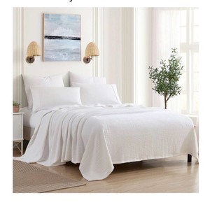 King - Sweet Home Collection 100% Fine Cotton Luxurious Basket Weave Blanket, White King Sized Bed 100% Cotton
