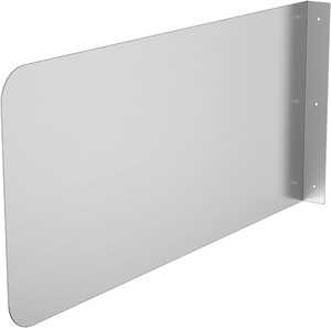 Stainless Steel 12x26 Wall Mount Splash Guard for Commercial Restaurant Hand Sink and Compartment Prep Sink - mounting edge has minor bend - screws included - Retail $96