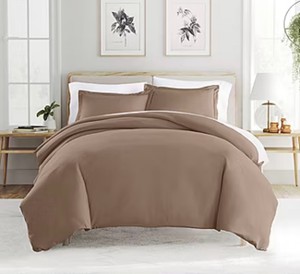 King - Casual Comfort Premium Ultra Soft Duvet Cover Set  Taupr Color  Retail $66  1 Duvet 2 Shams