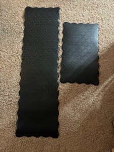 2 piece Anti Fatigue Mats  Black color  patterned  16Wx58L and 16Wx28L