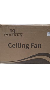 Retail value $90$160 IQCSXLQ Ceiling Fan with Light and Remote  Wood Grain Blades  Open Box